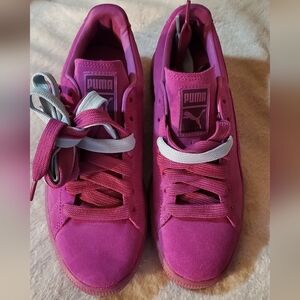 Puma Suede Classic+ Mono Iced Shoes Big Kids Size 7  NIB Mauve